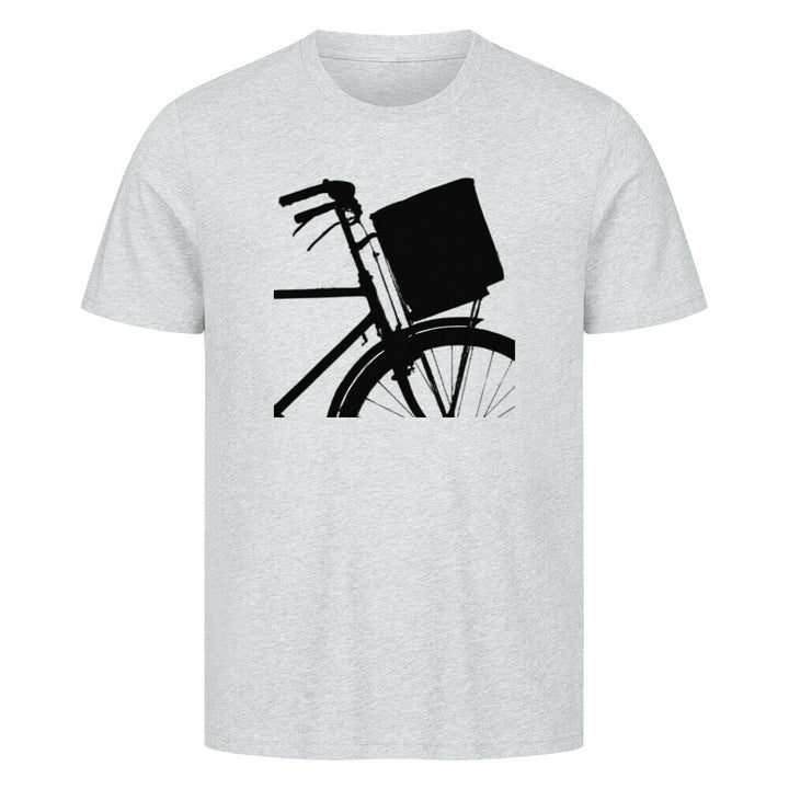 Kicknick T-Shirt für Erwachsene mit minimalistischen Fahrrad- und Korb-Design – Symbol für Freiheit und Picknick-Vibes