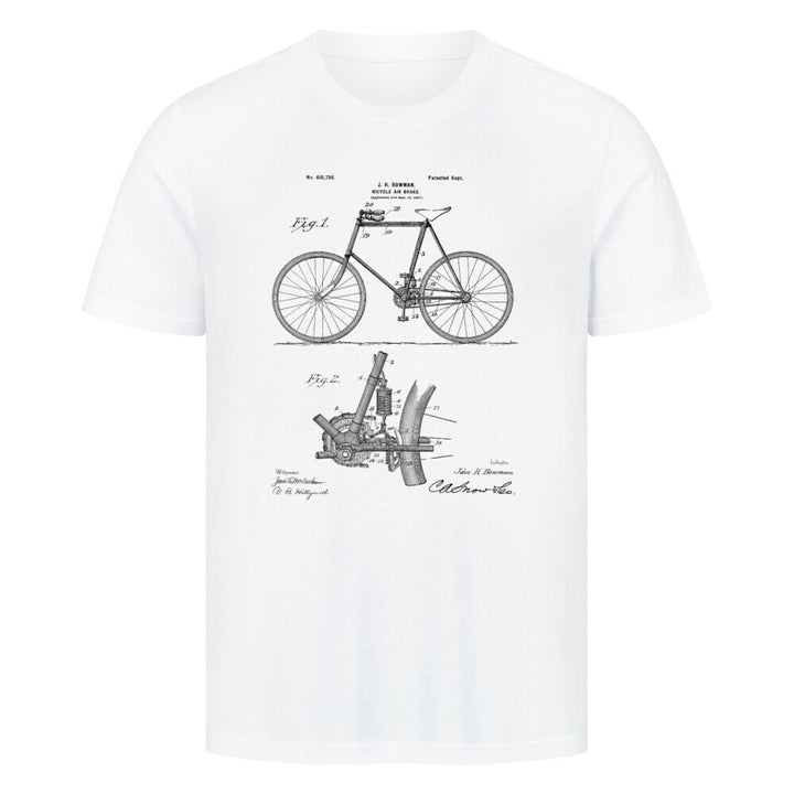 Patent Racer T-Shirt – Historisches Fahrrad-Patent Design im Vintage-Stil für Technik-Fans & Radfahrer