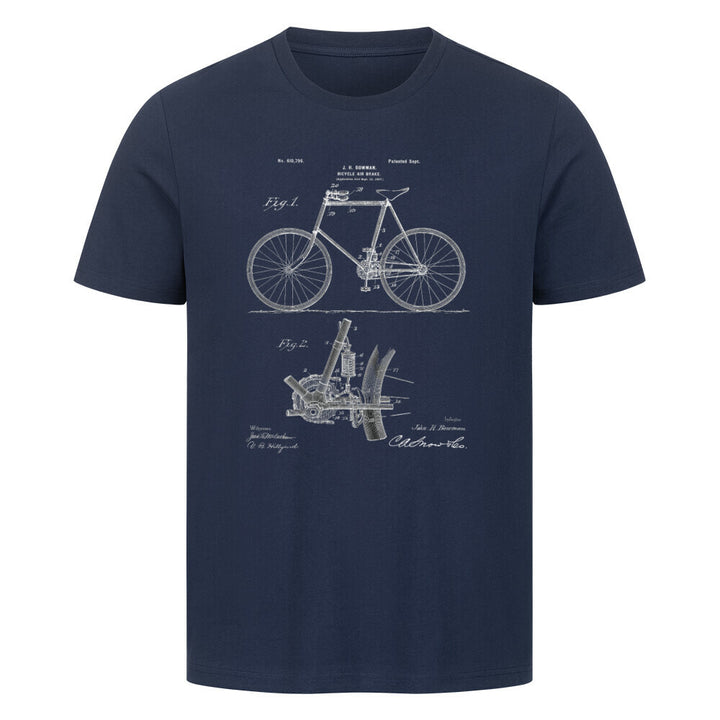 Patent Racer T-Shirt – Historisches Fahrrad-Patent Design im Vintage-Stil für Technik-Fans & Radfahrer