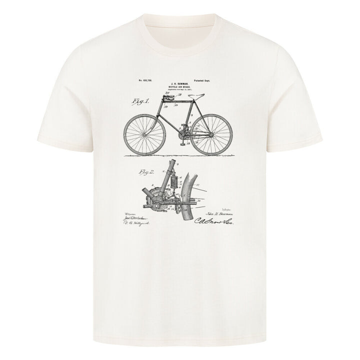 Patent Racer T-Shirt – Historisches Fahrrad-Patent Design im Vintage-Stil für Technik-Fans & Radfahrer
