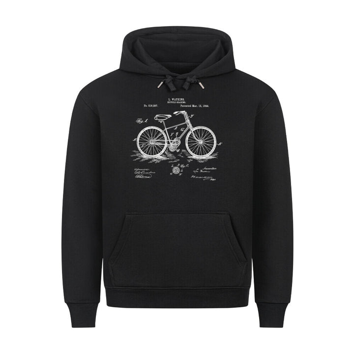 Hoodie mit historischem Fahrradgetriebe-Patent von 1894 – Vintage Fahrrad-Design