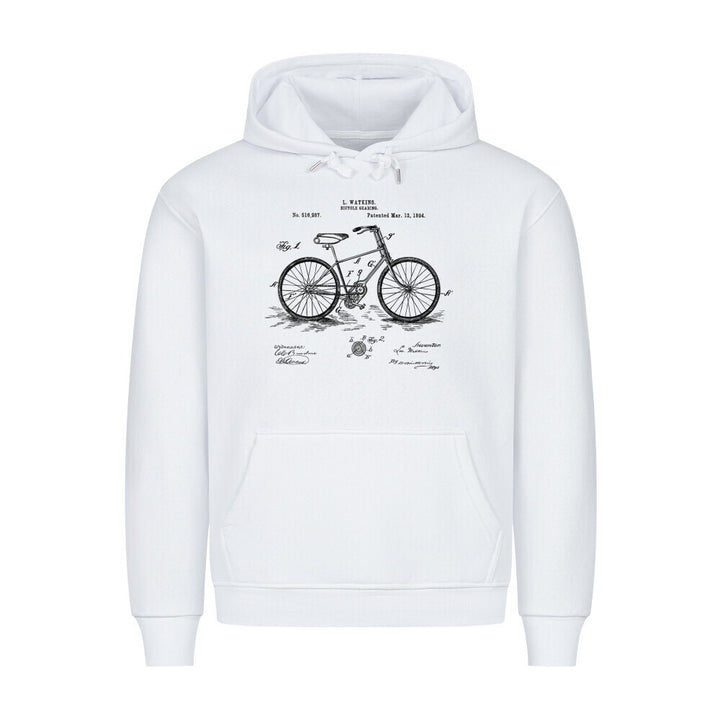 Hoodie mit historischem Fahrradgetriebe-Patent von 1894 – Vintage Fahrrad-Design