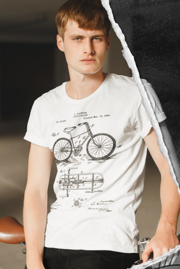 Patent Ride T-Shirt – Vintage Fahrrad Patent-Design von 1894