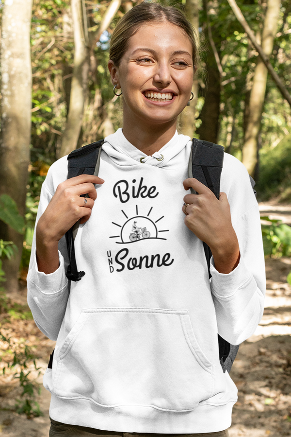 Bike und Sonne Hoodie – Kapuzenpullover für Radfahrer, atmungsaktiv & bequem für Alltag & Fahrradtouren.