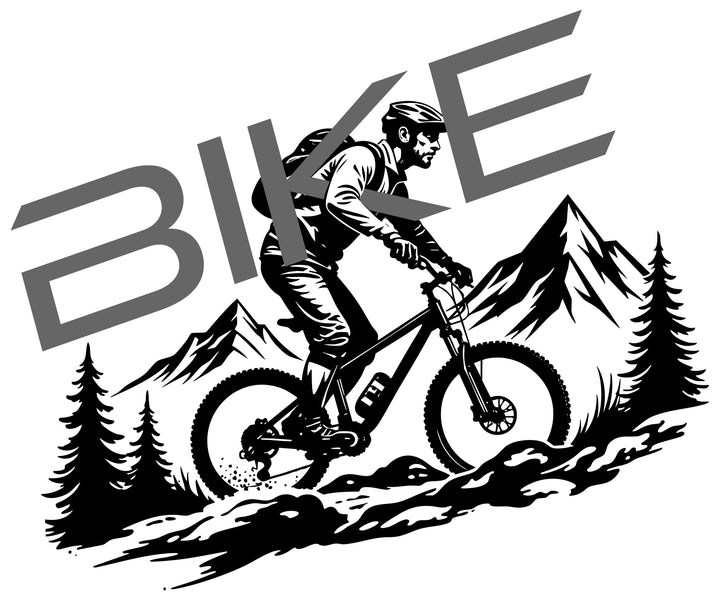 Mountainbike T-Shirt – MTB-Fahrer auf einem Trail, umgeben von Bergen & Wäldern – perfektes Shirt für Outdoor-Biker